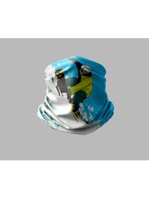 Kayak & Dağ Tasarımlı Motorcu Buff Maske Outdoor Boyunluk Unisex Bandana