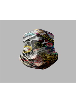 Karışık Çok Desenli Tasarımlı Motorcu Buff Maske Outdoor Boyunluk Unisex Bandana