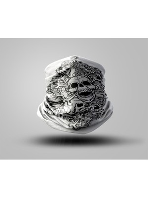 Motorcu Buff Maske Boyunluk Outdoor Boyunluk Unisex Bandana 5'li Paket