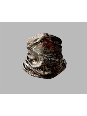 Karışık Çok Desenli Tasarımlı Motorcu Buff Maske Outdoor Boyunluk Unisex Bandana