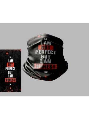 Yazı Tasarımlı Motorcu Buff Maske Outdoor Boyunluk Unisex Bandana