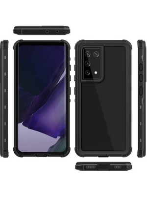 Samsung Galaxy S21 Ultra Kılıf 1-1 Su Geçirmez Kılıf Siyah Telefon Kılıfı