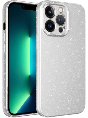 Lopard Apple iPhone 13 Pro Max Kılıf Kamera Korumalı Simli Lüks Koton Kapak Beyaz Telefon Kılıfı