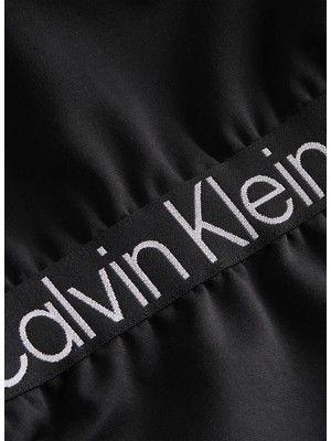 Calvin Klein Jeans Bisiklet Yaka Blok Desenli Siyah Midi Kadın Elbise J20J220356BEH