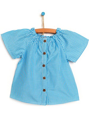 HelloBaby HelloBaby Basic Kız Bebek Pötikareli Gömlek Kız Bebek