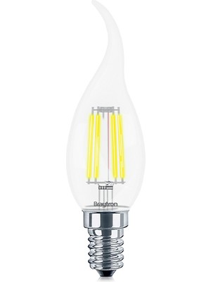 Braytron BA35-00410-BRAYTRON 4W 2700K Sarı Işık E14 Kıvrık Mum LED Rustik Ampul 5'li Paket