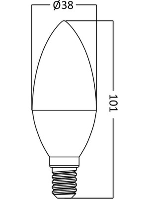 Braytron BA09-00710-BRAYTRON 7W 3000K Sarı Işık E14 Mum LED Ampul 5 Li Paket