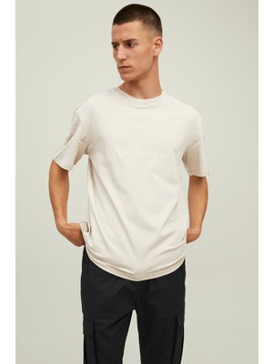 Jack & Jones O Yaka Bej Erkek T-Shirt 12176780