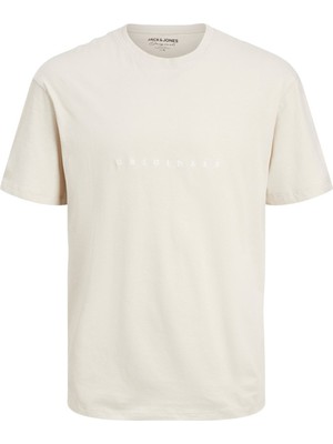 Jack & Jones O Yaka Bej Erkek T-Shirt 12176780