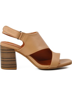 Venüs 2108502Y Nude Hakiki Deri Kadın Topuklu Sandalet