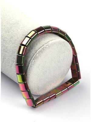 Alibaba Doğaltaş Hematit Doğal Taş Bileklik 7 x 9 mm