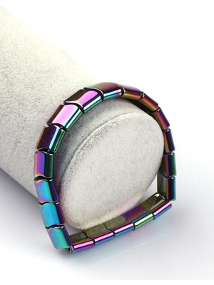 Alibaba Doğaltaş Hematit Doğal Taş Bileklik 9 x 12 mm