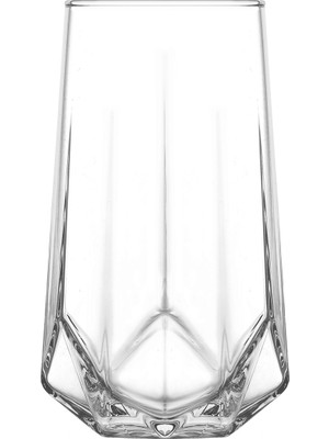 Lav Valeria Cam Meşrubat Bardağı 6'lı 460 ml (Büyük Su/Kokteyl/Soğuk Kahve Bardağı )