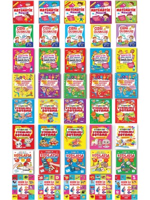 3 - 6 Yaş Tam Kapsamlı Okul Öncesi Eğitim Seti 40 Kitap