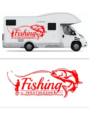 Melek Pazarı Alabalık Mevsimi, Balık Avı Oto STICKER-S1866