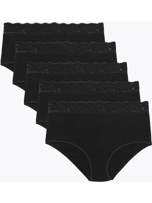 Marks & Spencer 5'li Dantel Detaylı Full Brief Külot Seti
