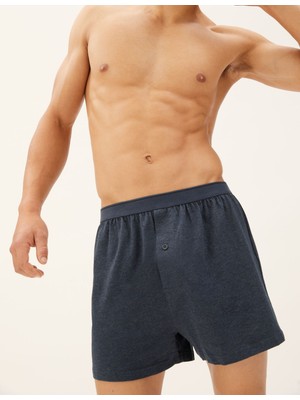 Marks & Spencer Saf Pamuklu 5'li Cool & Fresh™ Boxer Seti