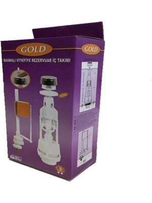 Ersinler Gold Basmalı Vitrifiye Rezervuar Iç Takımı