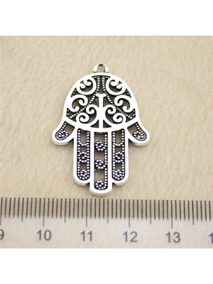 Masoffy 5 Parça Charms Bilezik Hamsa El 35X24MM Takı Yapımı Için Malzemeleri Metal El Sanatları I B12073 Kolye (Yurt Dışından)