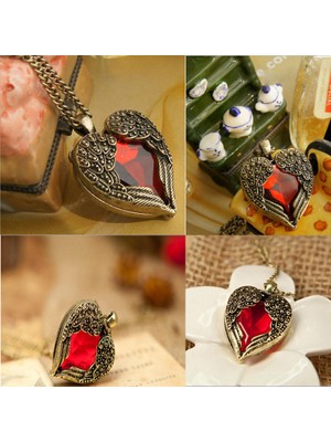 Masoffy Xy Trendy Charming Red Heart Haped Wings & Moda Kadın I Kolye (Yurt Dışından)