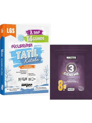 Ankara Yayıncılık 8.Sınıf  LGS 14 Günde Güçlendiren Tatil Kitabı + Okyanus 3 Lü Paket Deneme