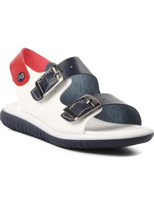 Şiringenç Ayakmod Şng 1530-F Lacivert-Beyaz-Kırmızı Erkek Çocuk Sandalet