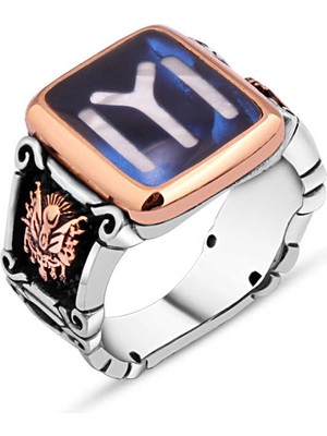 Amberkan Mineli Kayı Bayrağı Erkek Yüzük
