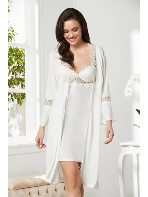 Pierre Cardin 5325 Penye Gecelik Sabahlık Pijama Takım Şort Takım 6'lı Çeyiz Seti