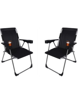 Alin Metal 2''li 140 Kğ Taşıma Kapasiteli Lüks Kamp Sandalyesi