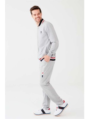 U.S. Polo Assn. Erkek Gri Melanj Pijama Takımı