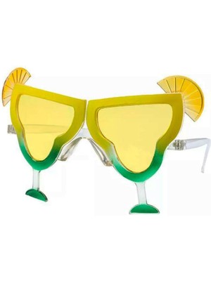 Trend Kapında Margarita Parti Gözlüğü Sarı Renk 16X8 cm