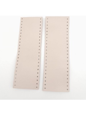 Angel Çanta Aksesuar Bej Gerçek Deri Tutma Sapı 15X6 cm Simit Sap