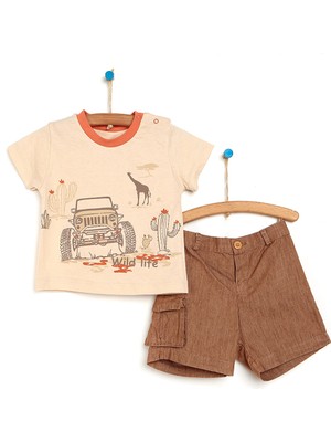 HelloBaby  Safari Tshirt-Şort Erkek Bebek