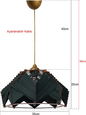 HMY Design Chaos Sarkıt Avize Zümrüt Yeşil