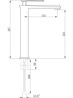 Penta Capella Yüksek Lavabo Bataryası Mat Bronz 5351H