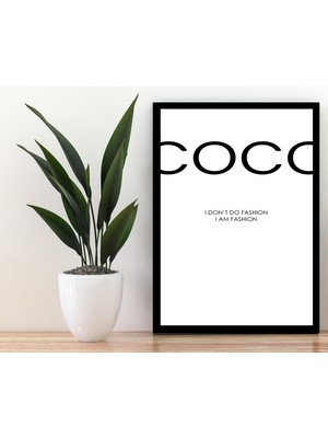 Trend Poster Siyah Çerçerve Görünümlü Duvar Tablosu Retro Ahşap Poster