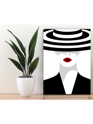 Trend Poster Siyah Çerçeve Görünümlü Duvar Tablosu Retro Ahşap Poster