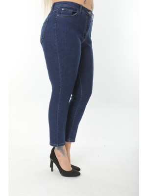 Era Lisa Likralı Solmaz Kumaş Toparlayıcı Kadıni Büyük Beden Kot Pantolon