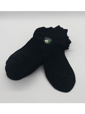 Ciho Socks Premium Siyah 6 Çift Dikişsiz Bambu Ekstra Yumuşak Kadın Patik Çorap