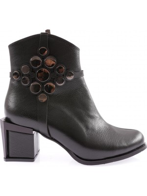 DGN 790-22K Kadin Kristal Taşli  Topuklu Bot