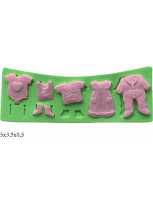 Butedo Dekoratif Kenar Şeklinde Silikon Şeker Hamuru Sabun ve Mum Kalıbı