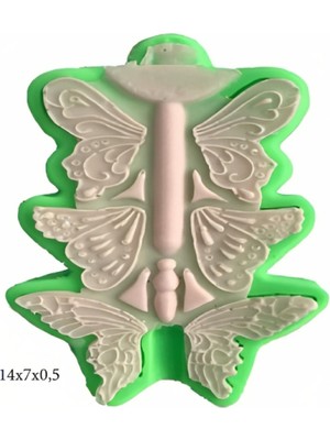 Butedo Dekoratif Kenar Şeklinde Silikon Şeker Hamuru Sabun ve Mum Kalıbı