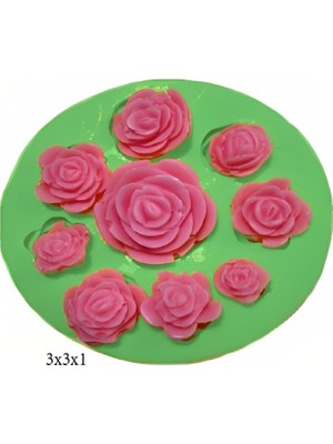 Butedo Çiçek Modelleri Silikon Şeker Hamuru Sabun ve Mum Kalıbı