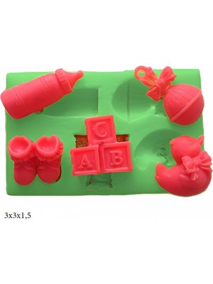 Butedo Dekoratif Kenar Şeklinde Silikon Şeker Hamuru Sabun ve Mum Kalıbı