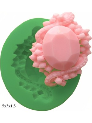 Butedo Dekoratif Kenar Şeklinde Silikon Şeker Hamuru Sabun ve Mum Kalıbı