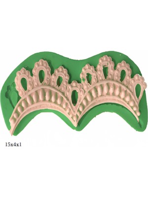 Butedo Dekoratif Kenar Şeklinde Silikon Şeker Hamuru Sabun ve Mum Kalıbı