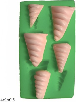 Butedo Dekoratif Kenar Şeklinde Silikon Şeker Hamuru Sabun ve Mum Kalıbı