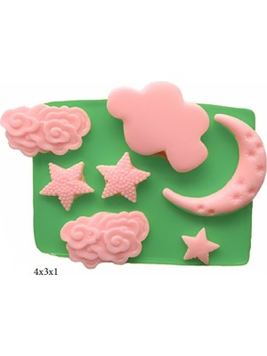 Butedo Dekoratif Kenar Şeklinde Silikon Şeker Hamuru Sabun ve Mum Kalıbı