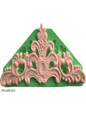 Butedo Dekoratif Kenar Şeklinde Silikon Şeker Hamuru Sabun ve Mum Kalıbı