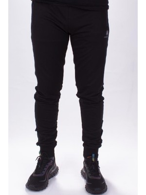 Lumberjack CT107 Basıc Jogger Siyah Pamuklu Günlük Erkek Alt Eşofman